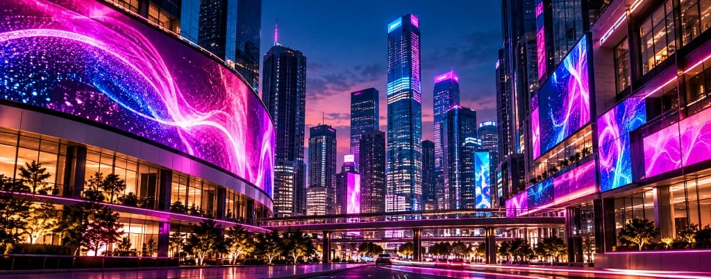 Metropolis Tower Curved LED Canvas